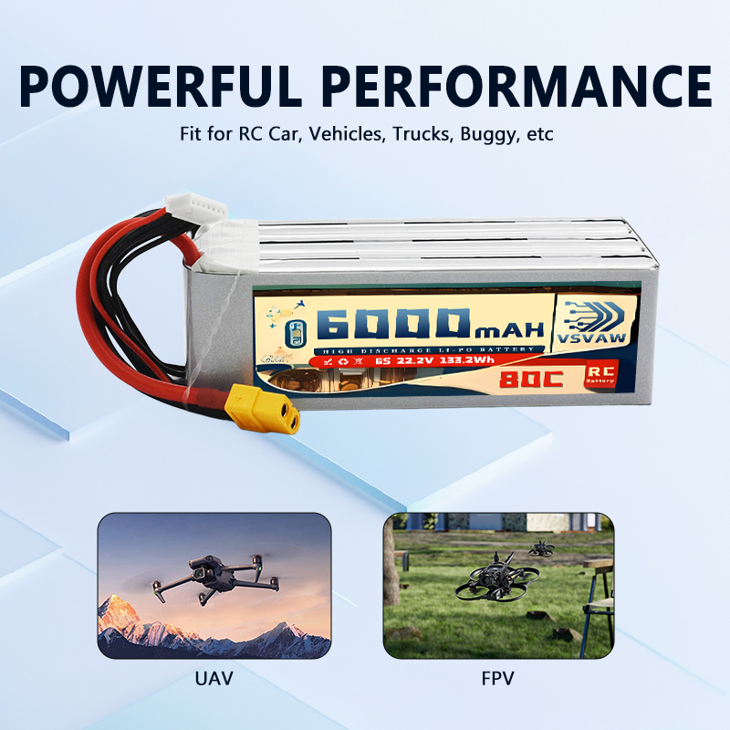 VSVAW 6S Lipo Battery 6000mAh  - 6S Lipo Battery 22.2V 5000Mah recension och pris